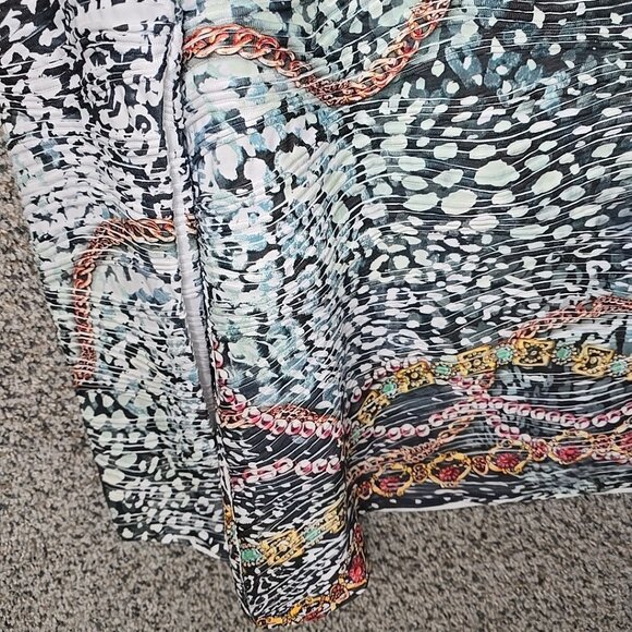 Cocomo Top Womens Small‎ Blue Textured Scoop Neck Blouse Ladies Stretch Casual - Picture 3 of 7